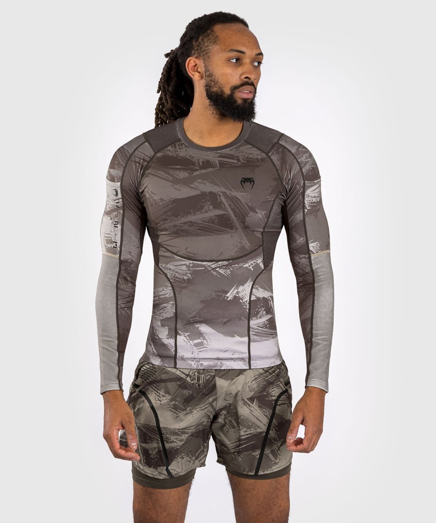 venum electron 3.0 langermet rashguard - sand