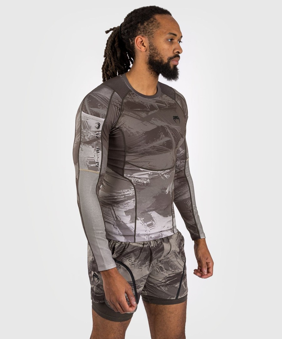 venum electron 3.0 langermet rashguard - sand