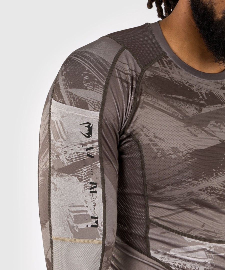 venum electron 3.0 langermet rashguard - sand