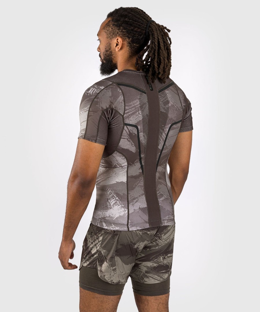 venum electron 3.0 kortermet rashguard - sand