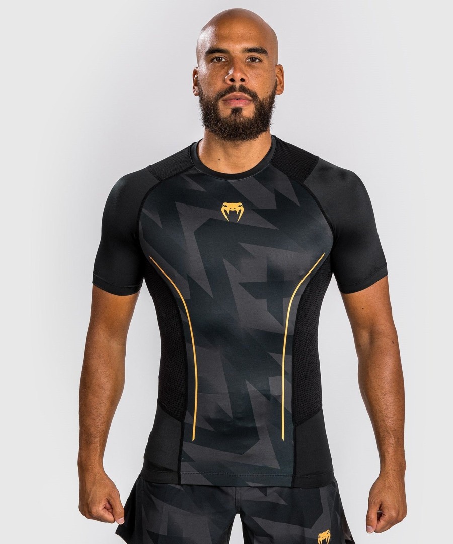 venum razor rashguard korte ermer - svartgull