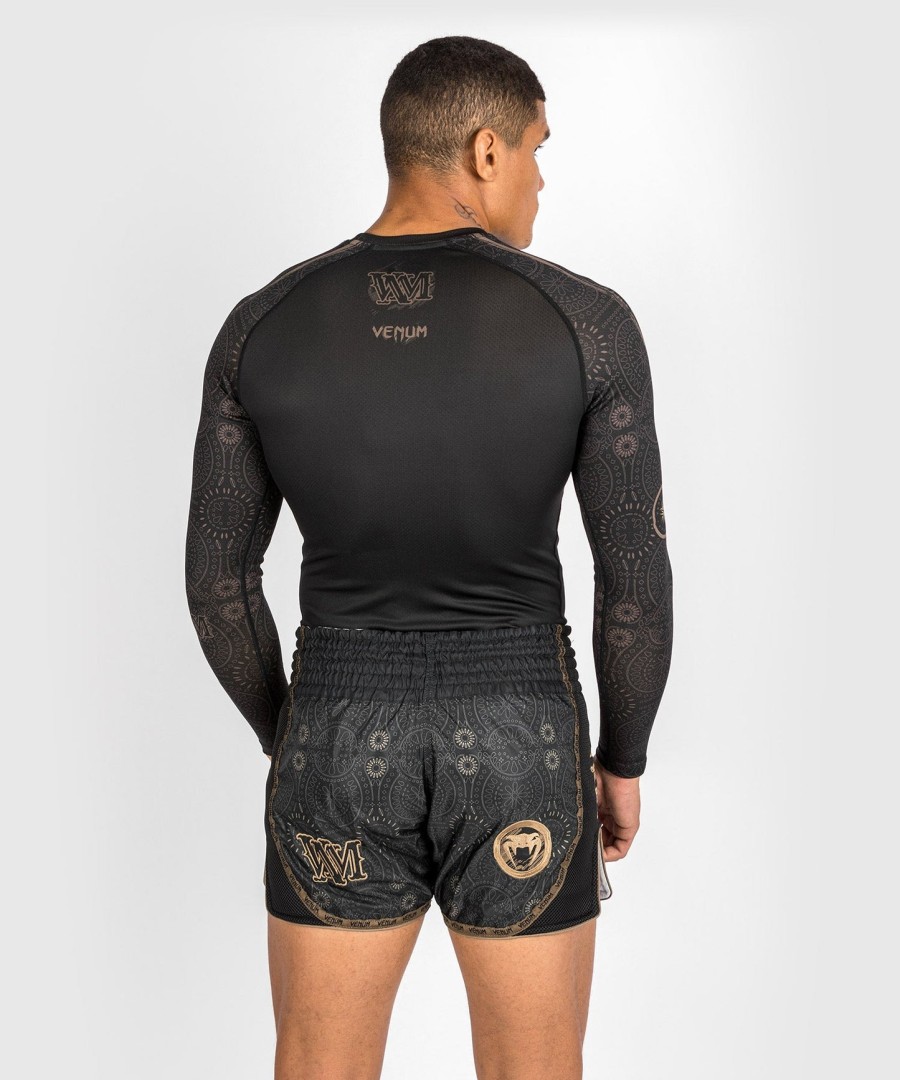venum santa muerte dark side - rashguard langermet - svartbrun