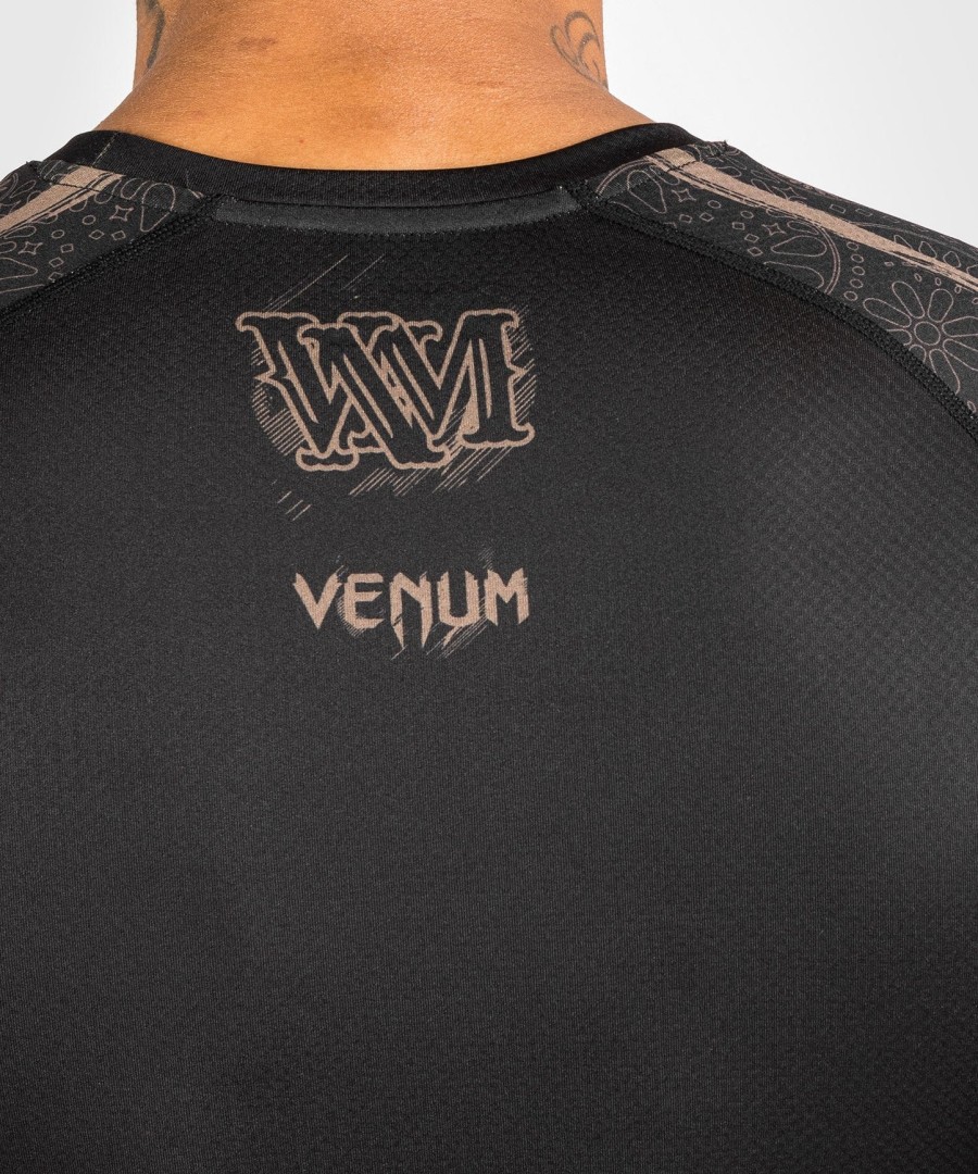 venum santa muerte dark side - rashguard langermet - svartbrun