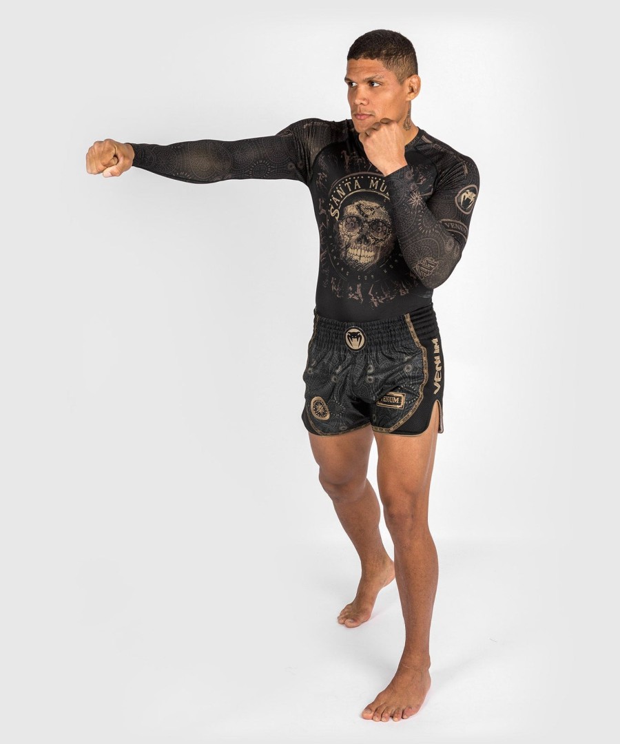 venum santa muerte dark side - rashguard langermet - svartbrun