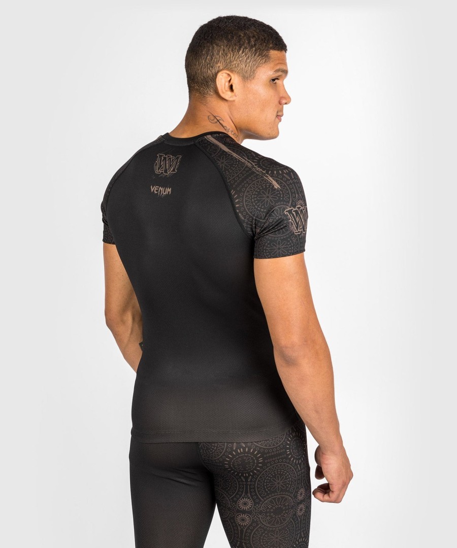 venum santa muerte dark side - rashguard kortermet - svartbrun