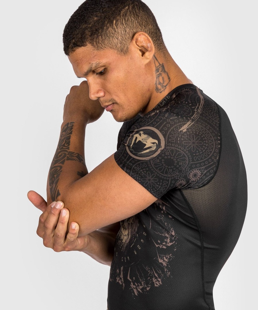 venum santa muerte dark side - rashguard kortermet - svartbrun