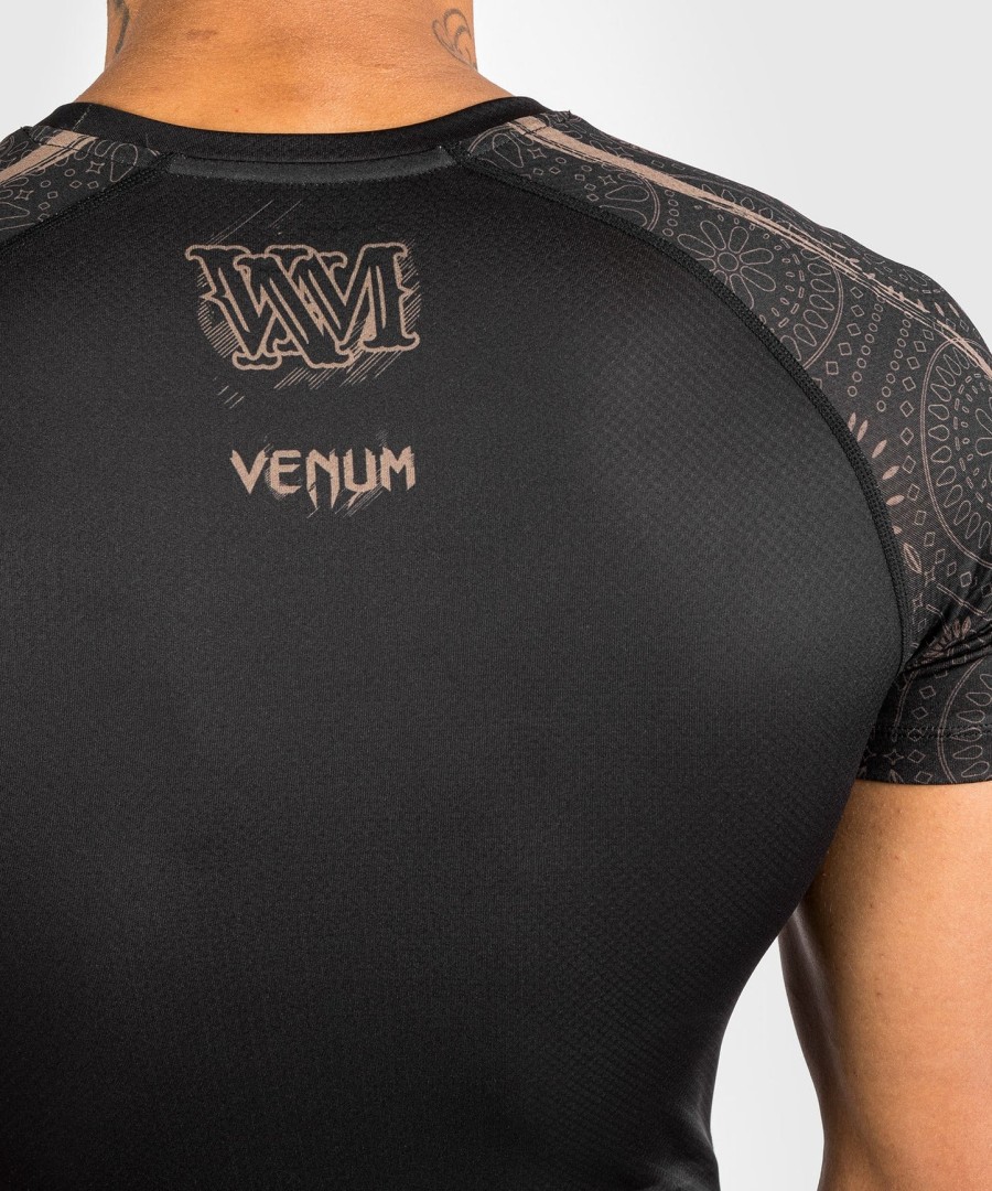 venum santa muerte dark side - rashguard kortermet - svartbrun