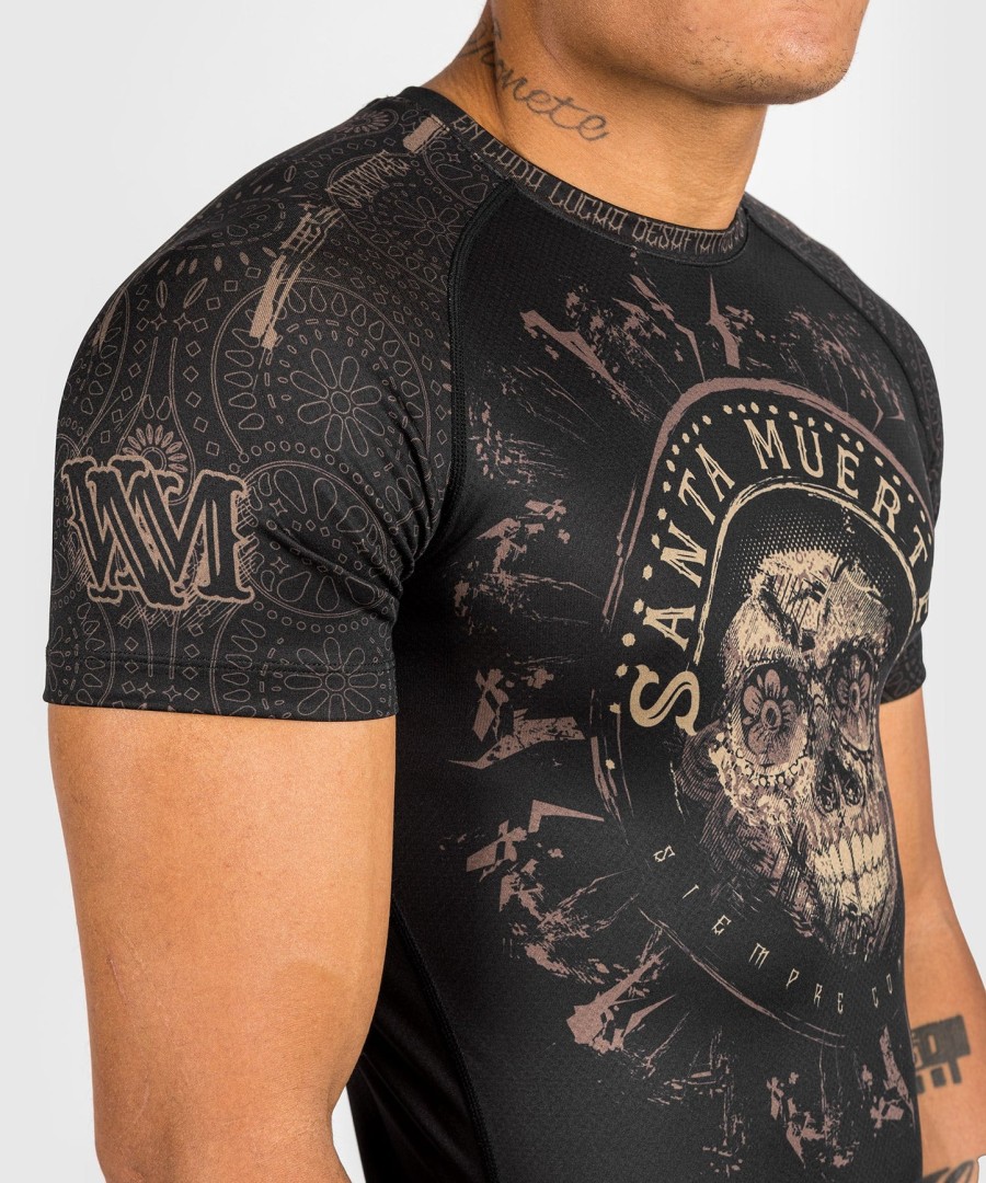 venum santa muerte dark side - rashguard kortermet - svartbrun