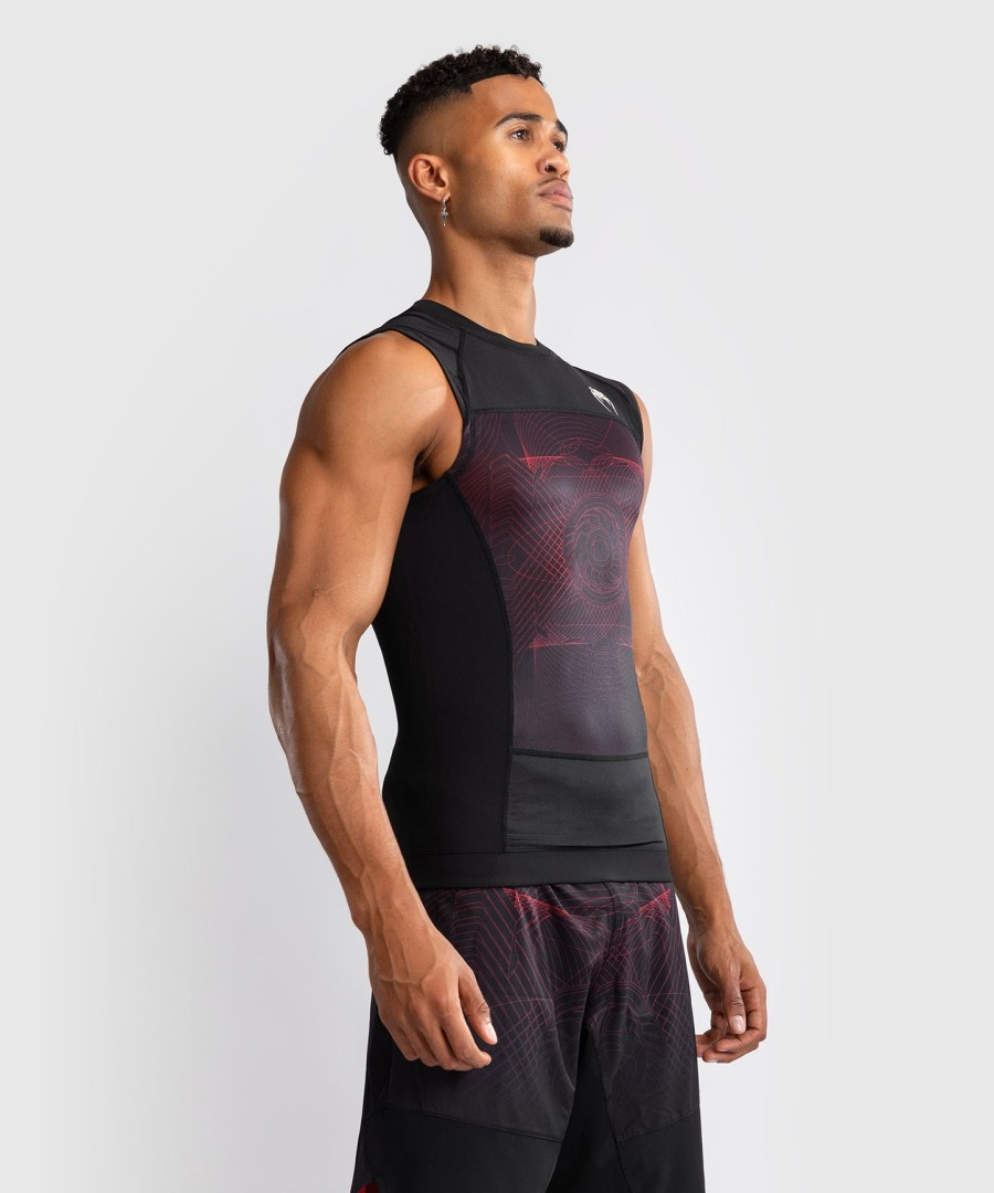 venum g-fit air herre ermeløs rashguard - dyp svartildrød