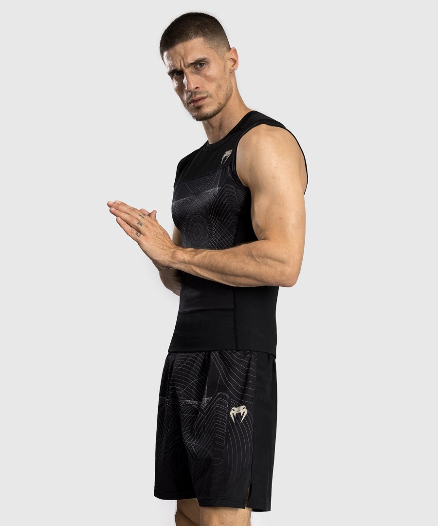 venum g-fit air herre ermeløs rashguard - dyp svartØrkensand
