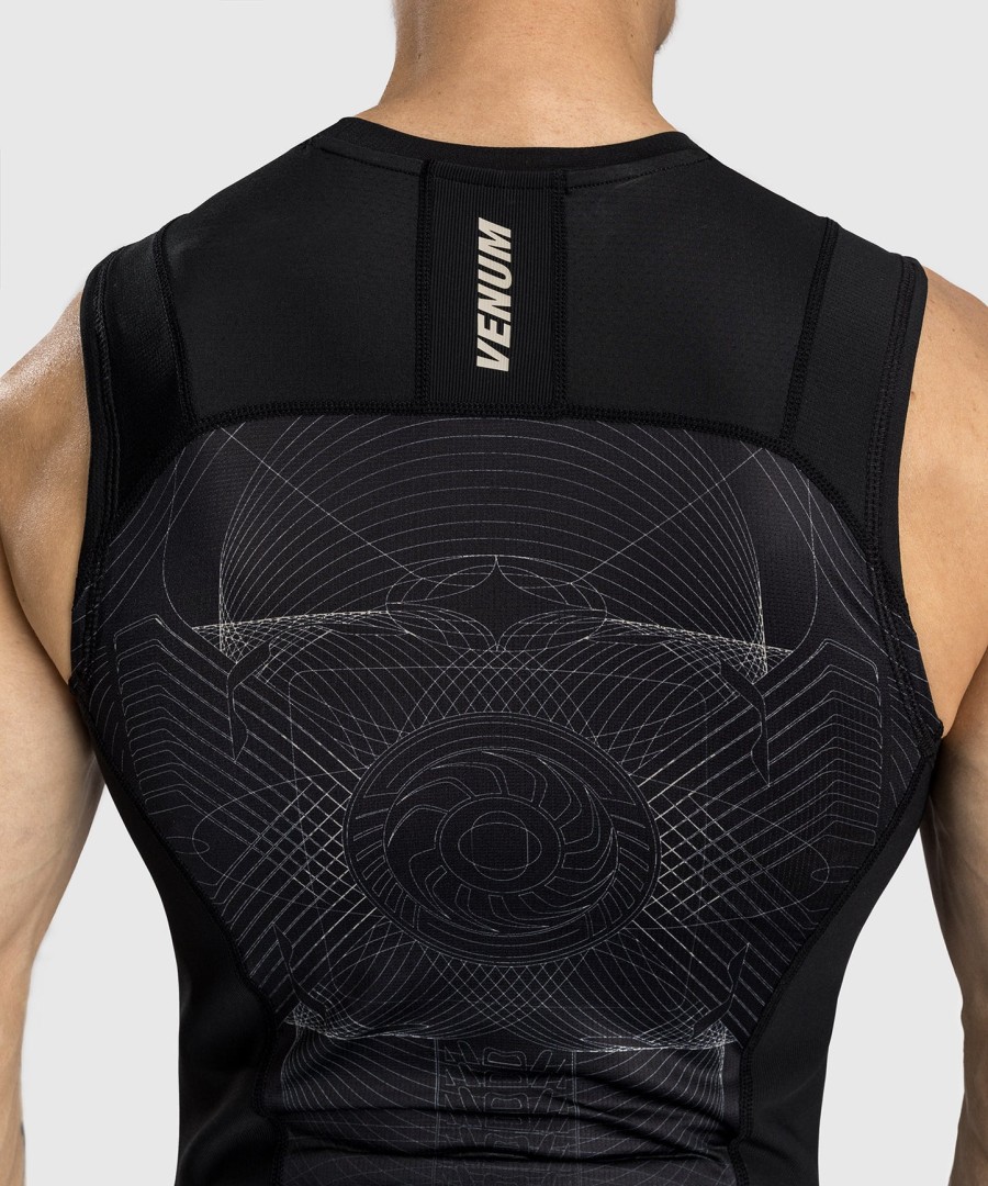 venum g-fit air herre ermeløs rashguard - dyp svartØrkensand