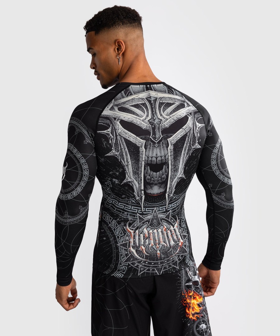 venum gladiator 5.0 herre langermet rashguard - svartsølv