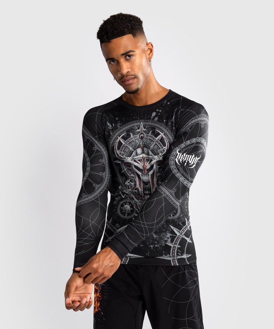 venum gladiator 5.0 herre langermet rashguard - svartsølv