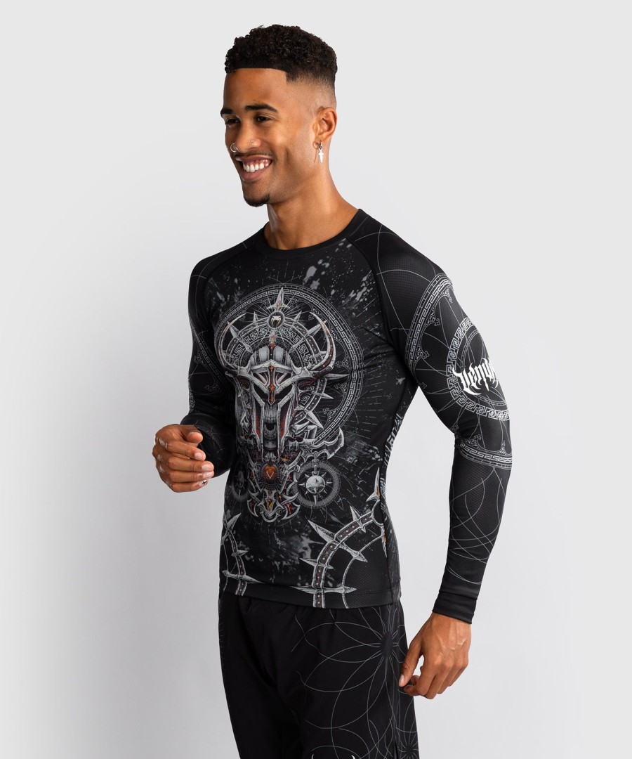 venum gladiator 5.0 herre langermet rashguard - svartsølv
