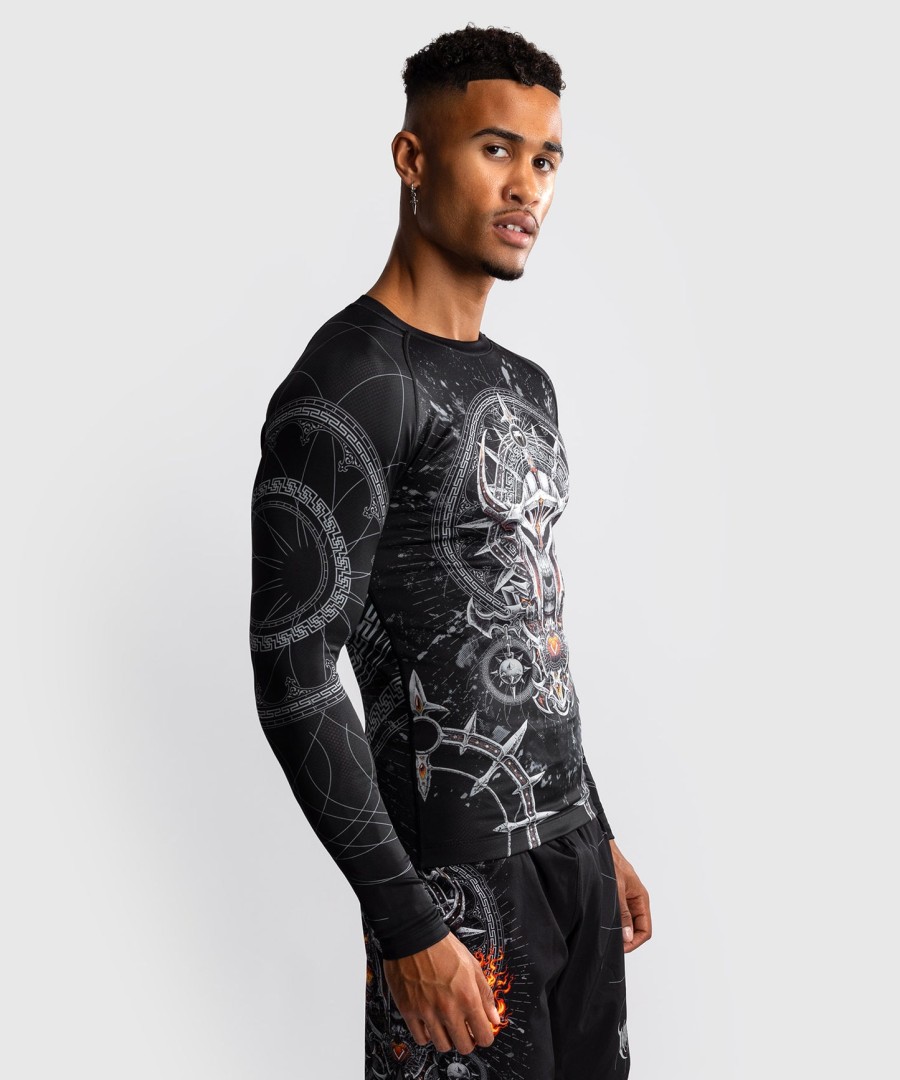 venum gladiator 5.0 herre langermet rashguard - svartsølv