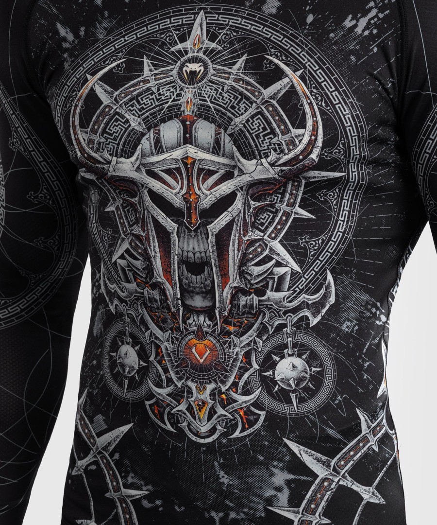 venum gladiator 5.0 herre langermet rashguard - svartsølv
