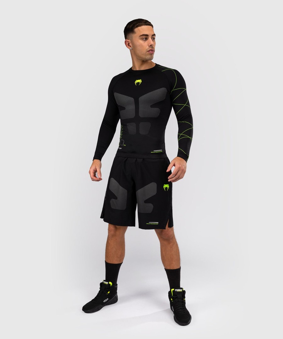 venum training camp 4.0 langermet rashguard - svartneongrønn
