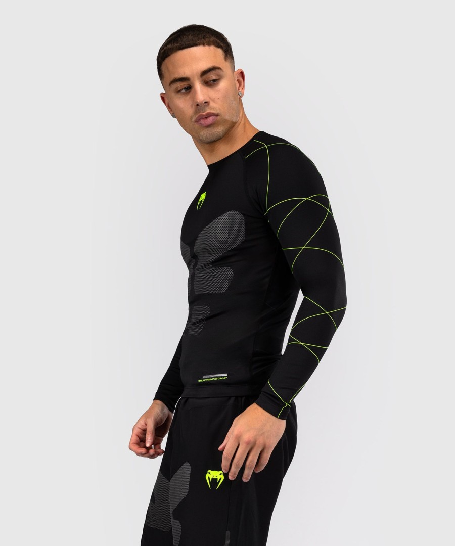 venum training camp 4.0 langermet rashguard - svartneongrønn