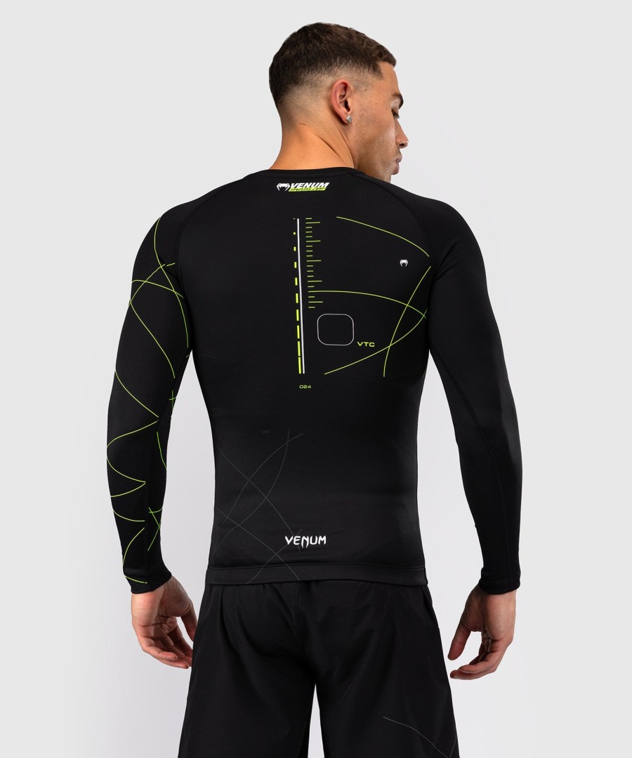 venum training camp 4.0 langermet rashguard - svartneongrønn