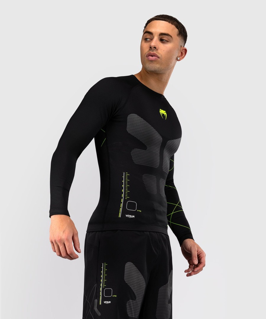 venum training camp 4.0 langermet rashguard - svartneongrønn