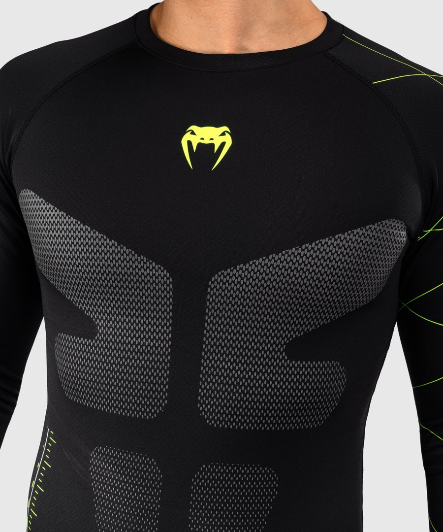 venum training camp 4.0 langermet rashguard - svartneongrønn