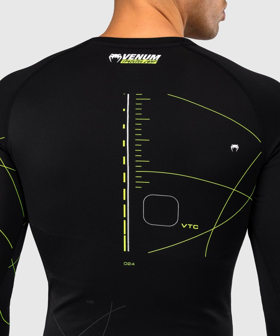 venum training camp 4.0 langermet rashguard - svartneongrønn
