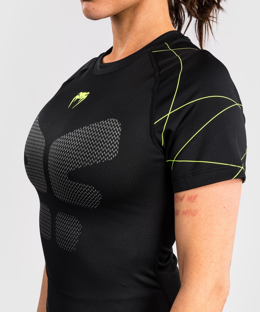 venum training camp 4.0 kortermet rashguard - svartneongrønn