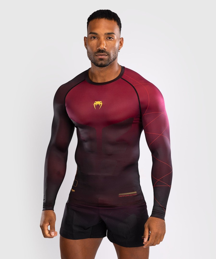 venum tactical xt herre langermet rashguard - svartburgundergull