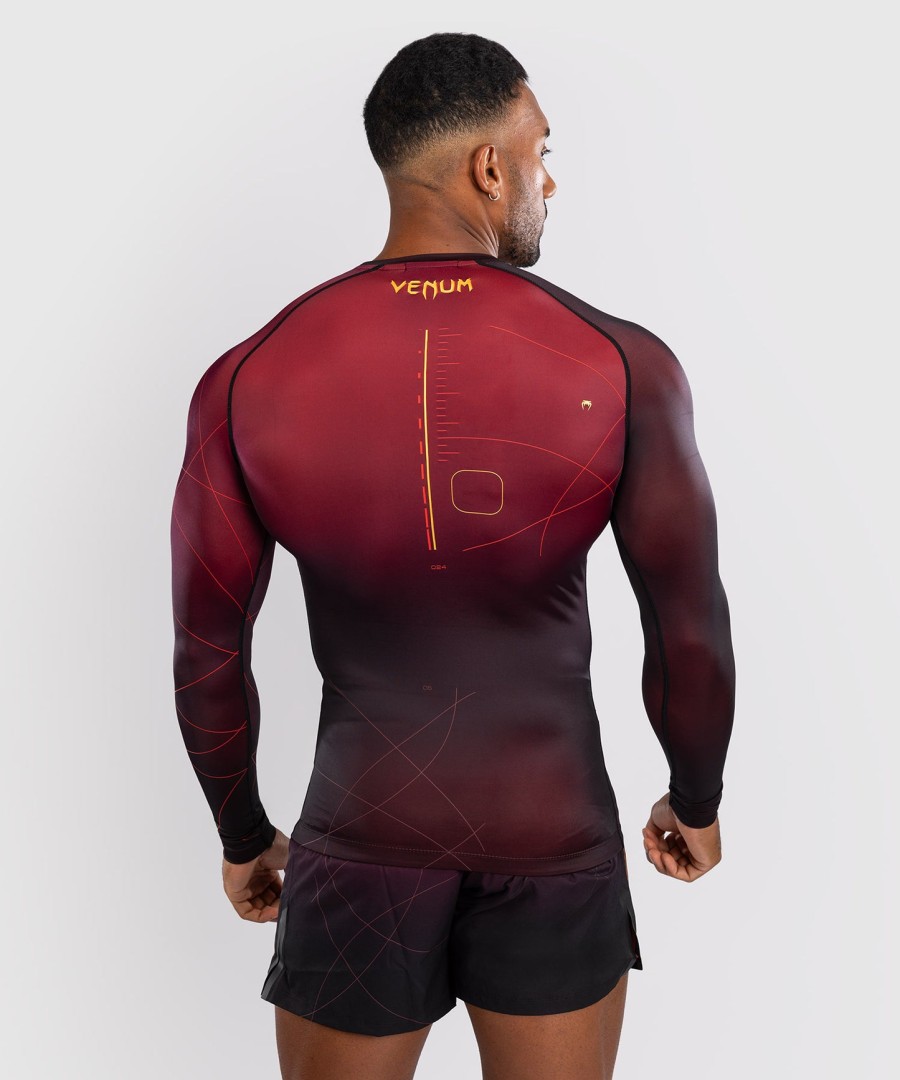 venum tactical xt herre langermet rashguard - svartburgundergull