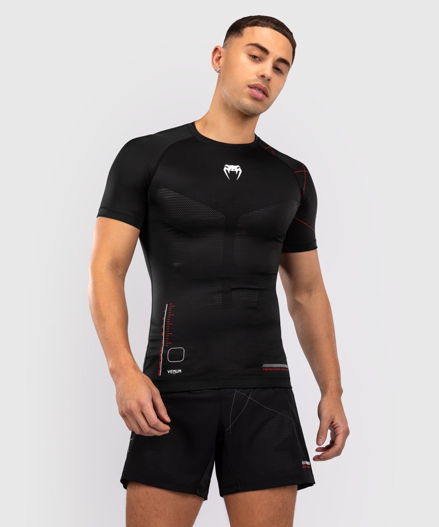 venum tactical xt kortermet rashguard - svartildrød