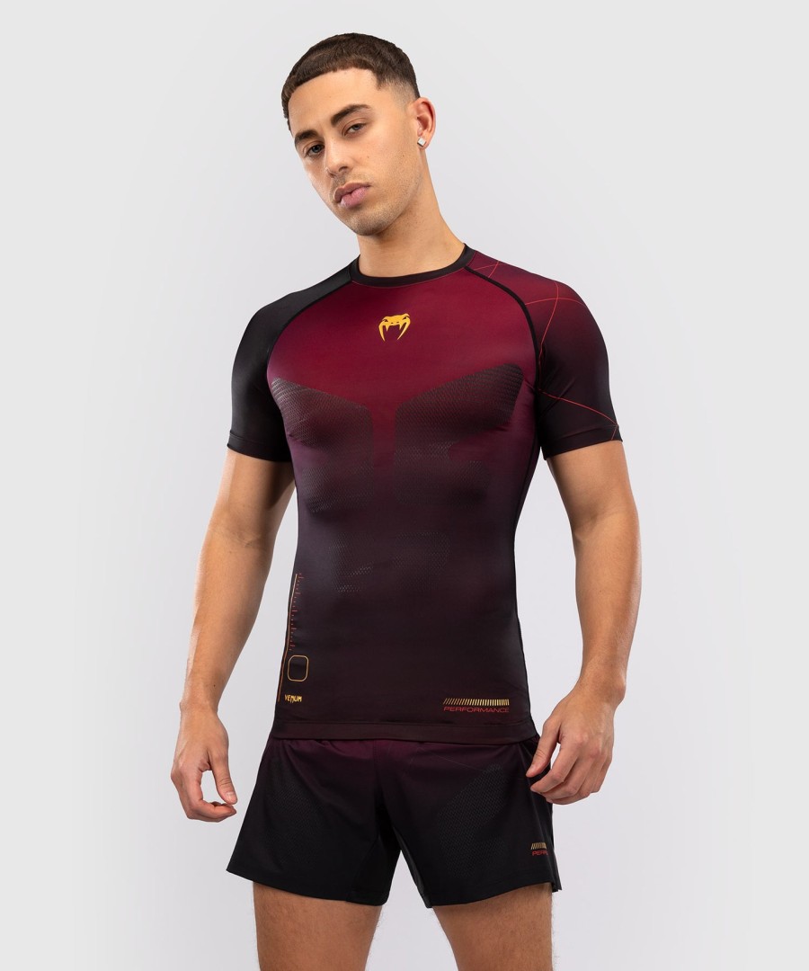 venum tactical xt kortermet rashguard - svartburgundergull