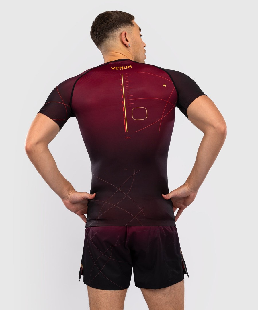 venum tactical xt kortermet rashguard - svartburgundergull