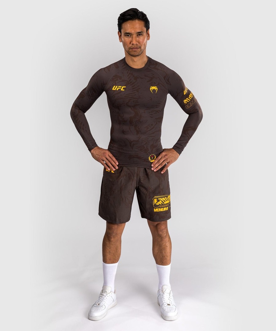 ufc fusion av venum fight week herre performance langermet rashguard - jordbrun