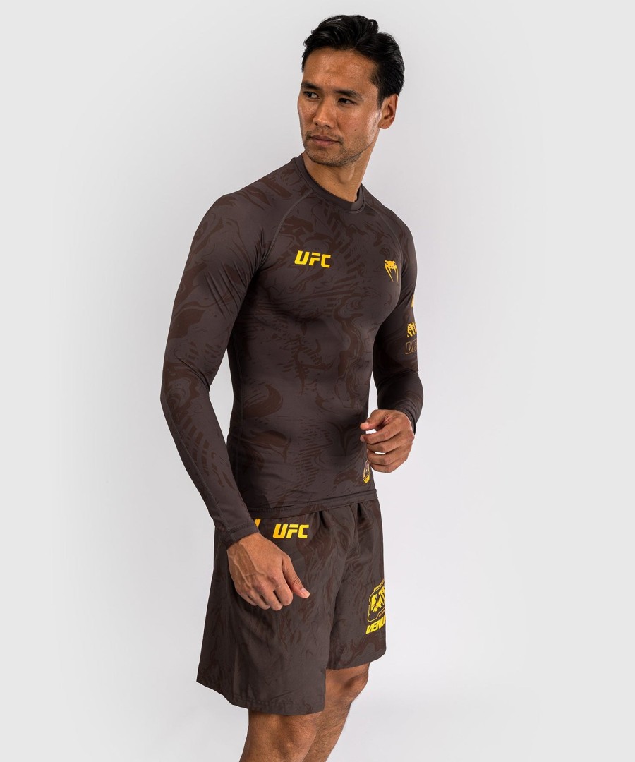 ufc fusion av venum fight week herre performance langermet rashguard - jordbrun