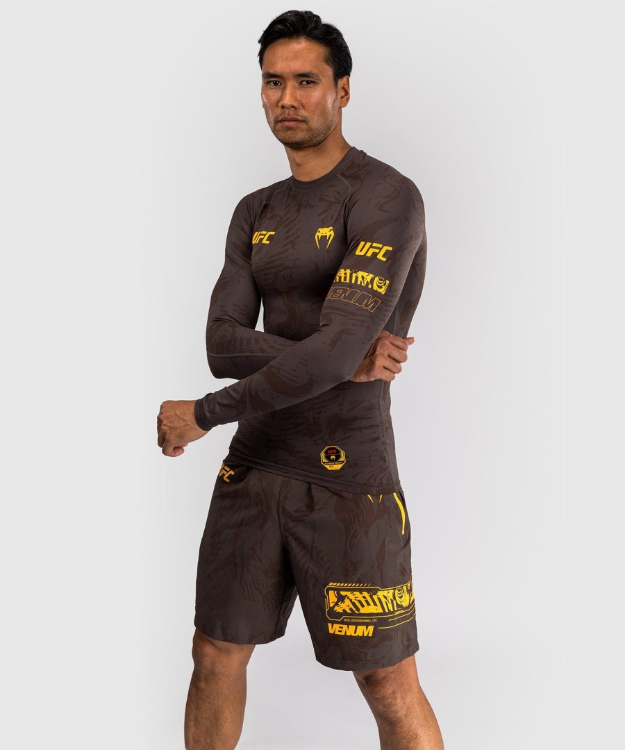 ufc fusion av venum fight week herre performance langermet rashguard - jordbrun