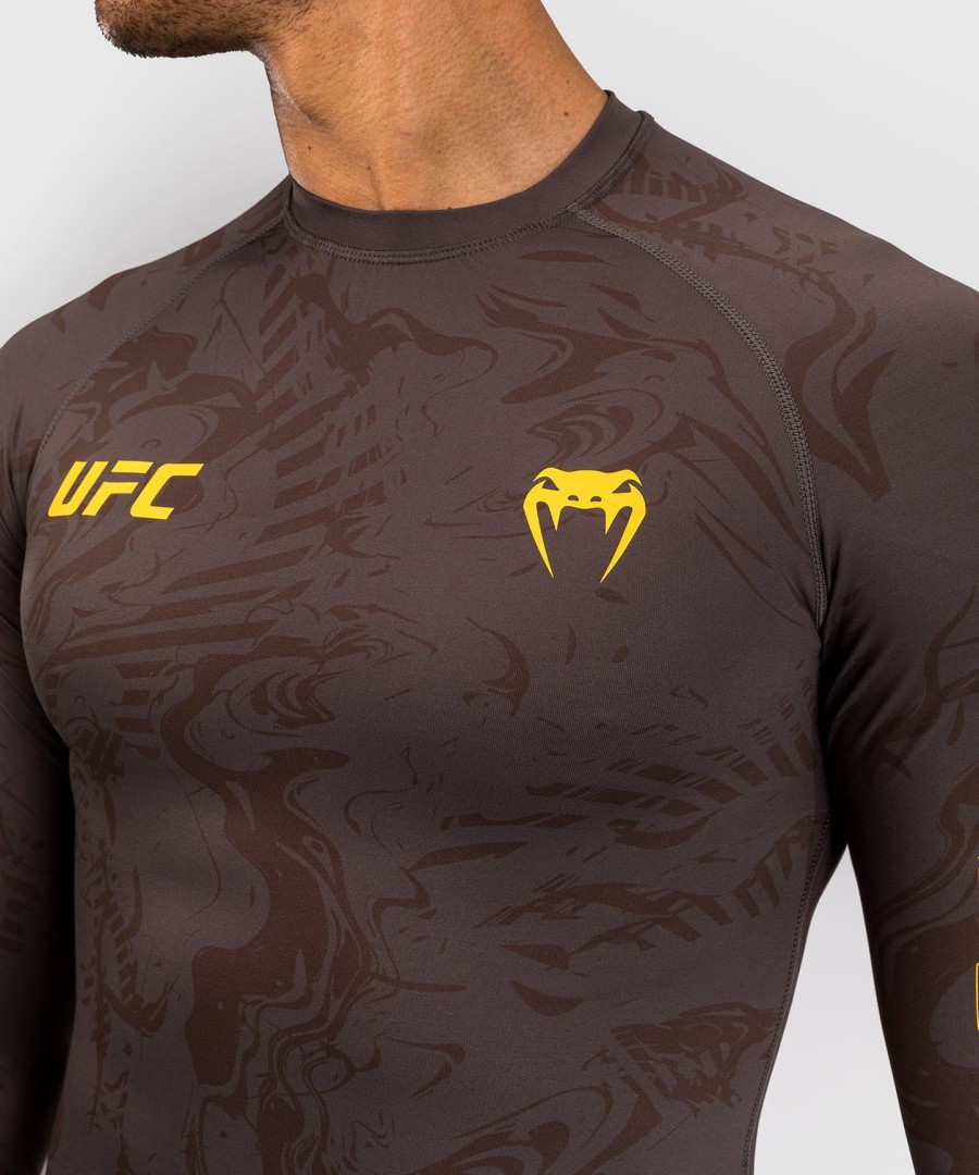 ufc fusion av venum fight week herre performance langermet rashguard - jordbrun