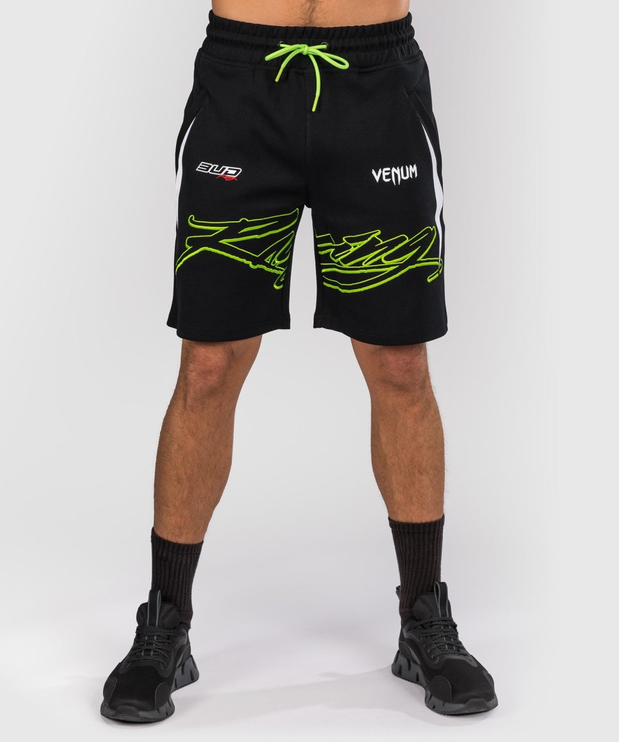venum x bud racing herre bomullsshorts - svarthvitlimegrønn