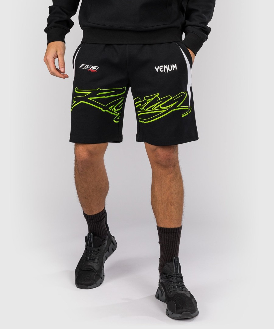 venum x bud racing herre bomullsshorts - svarthvitlimegrønn