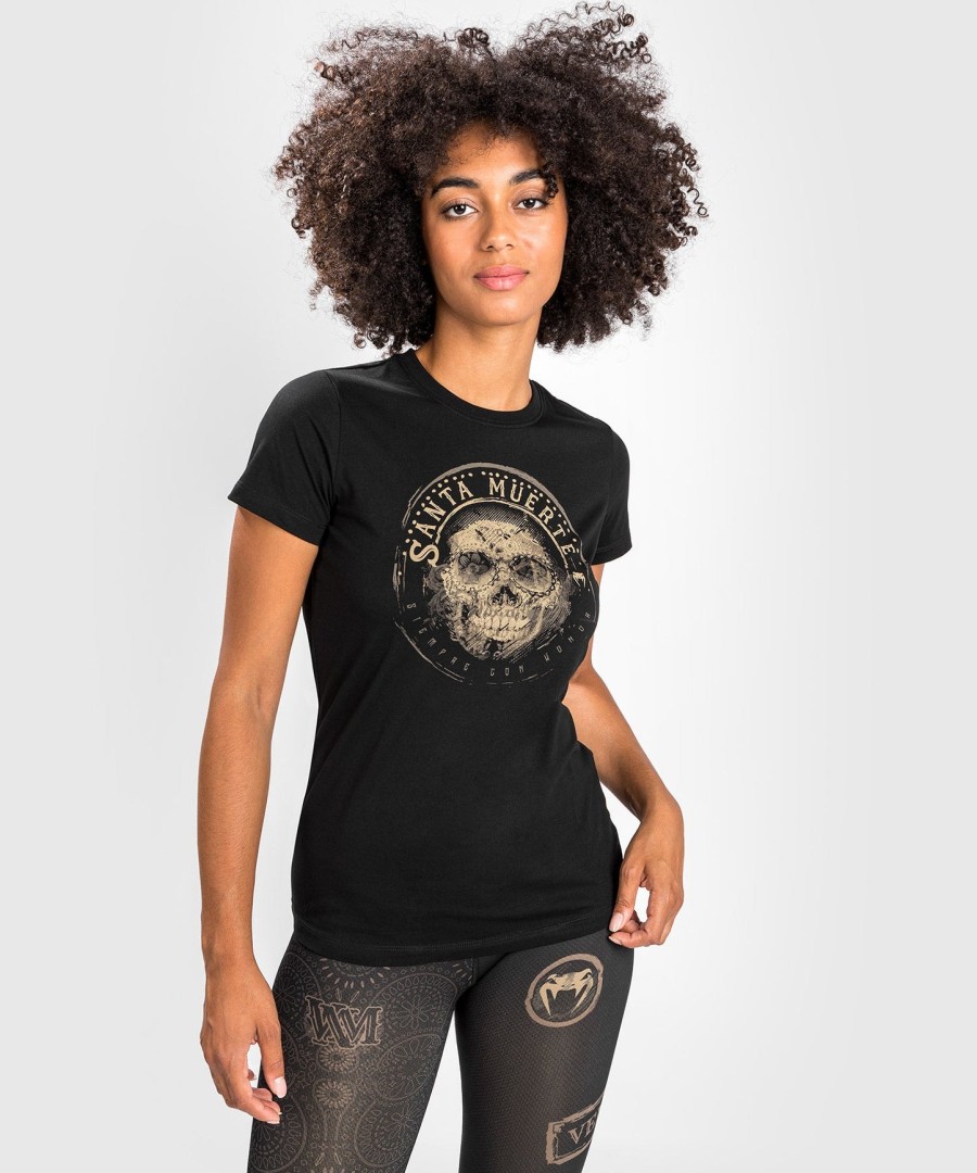 t-skjorte santa muerte dark side venum kvinne - svartbrun