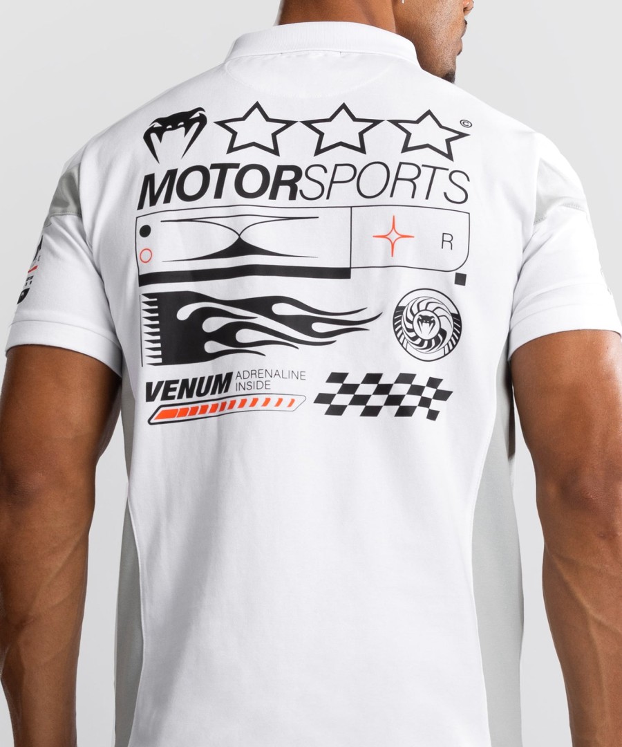 venum motorsport bomullspolo - snøhvit