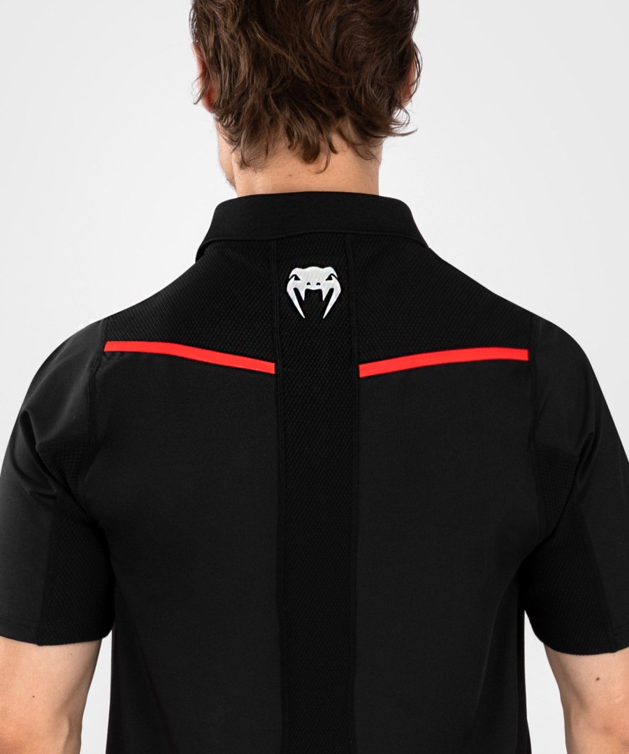 ufc venum performance institute 2.0 menn poloskjorte - svartrød