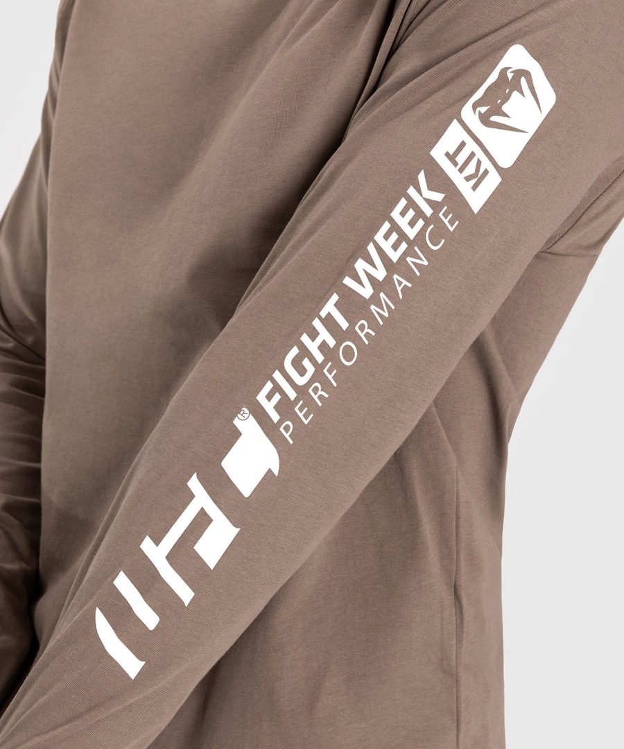 ufc adrenaline by venum fight week herre langermet t-skjorte – bronse