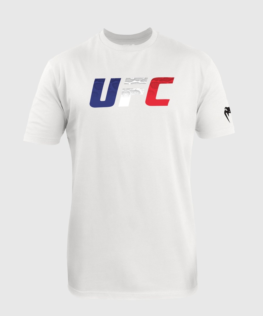 herre ufc unrivaled by venum hvit fransk flagg t-skjorte