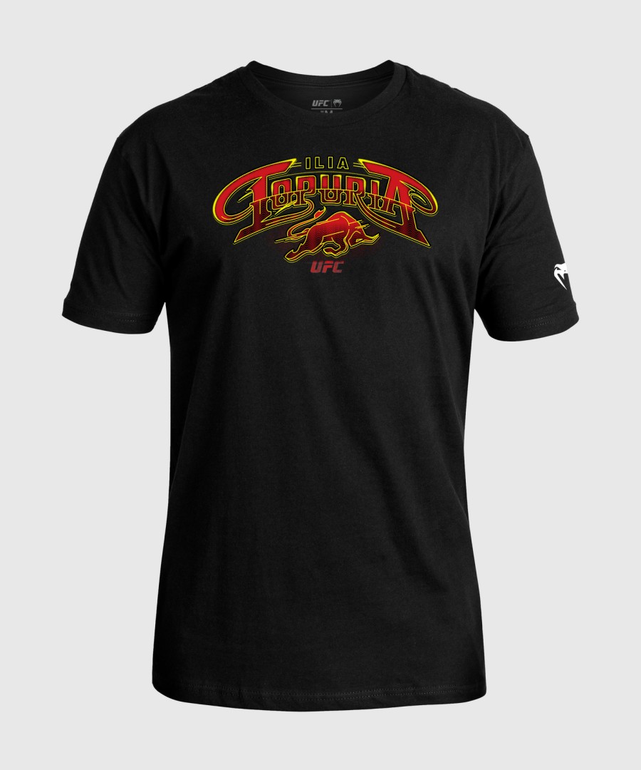 ufc unrivaled by venum svart ilia topuria t-skjorte for menn