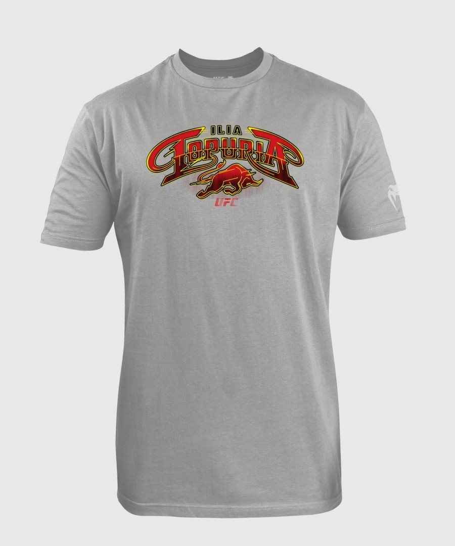 men ufc uovertruffen av venum heather grey ilia topuria t-skjorte