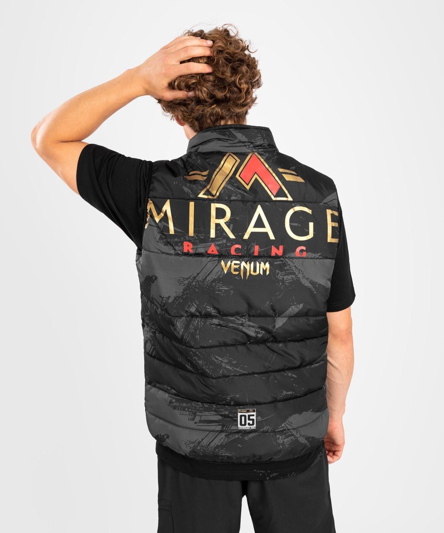 venum x mirage ermeløs dunjakke - svartgull