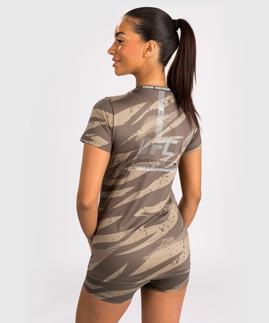 ufc adrenaline by venum fight week dame dry-tech t-skjorte - desert camo
