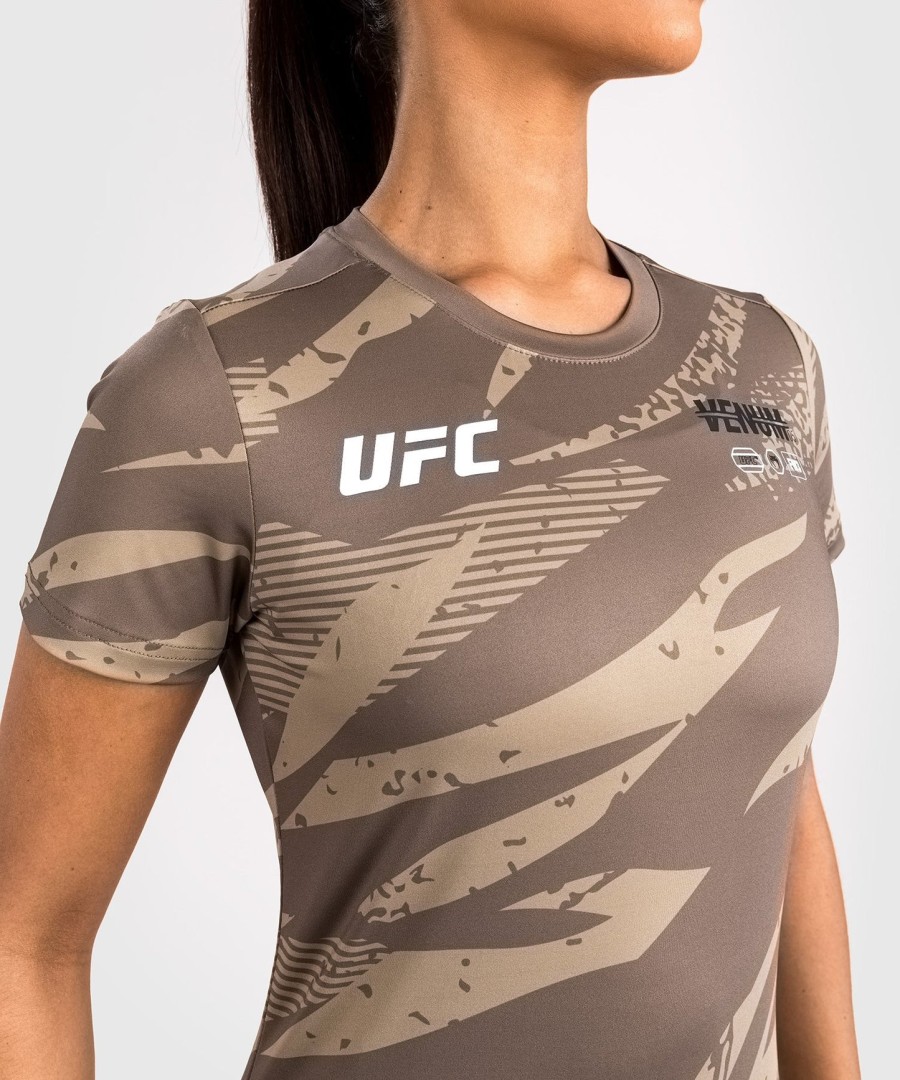 ufc adrenaline by venum fight week dame dry-tech t-skjorte - desert camo