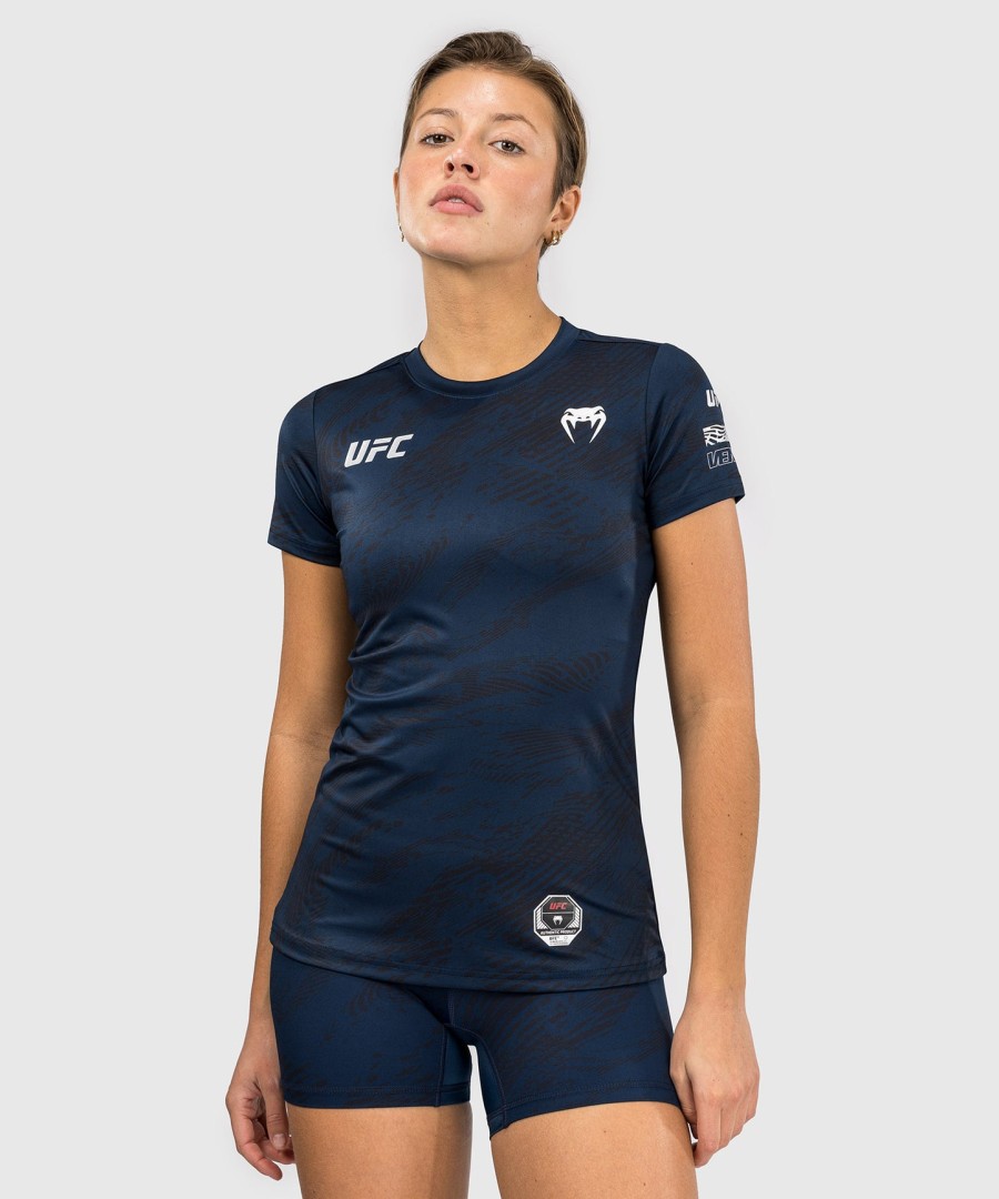 ufc fusion av venum fight week dame dry-tech t-skjorte – oceanic blue