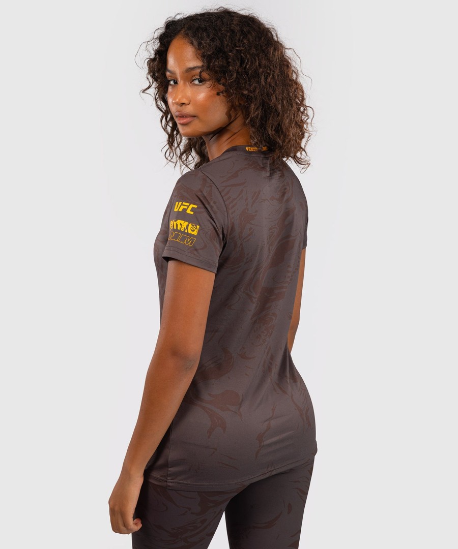 ufc fusion av venum fight week dame dry-tech t-skjorte - jordbrun